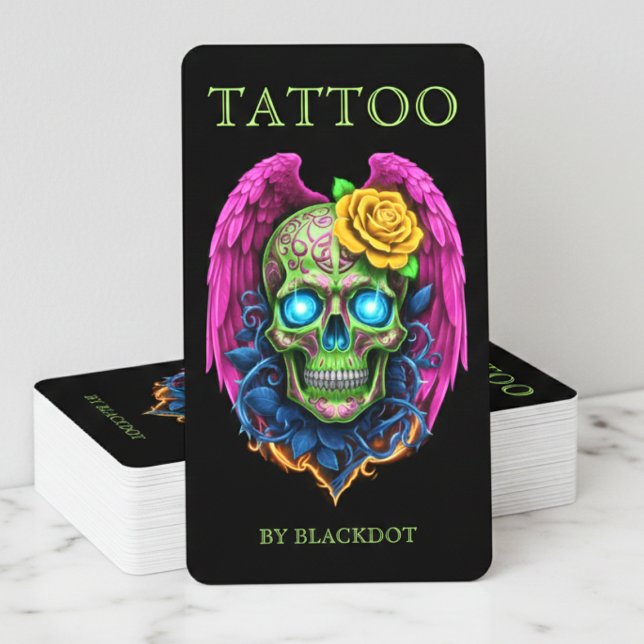 Professional Tattoo Artist Tattoo Studio Qr Code Visitenkarte (Von Creator hochgeladen)