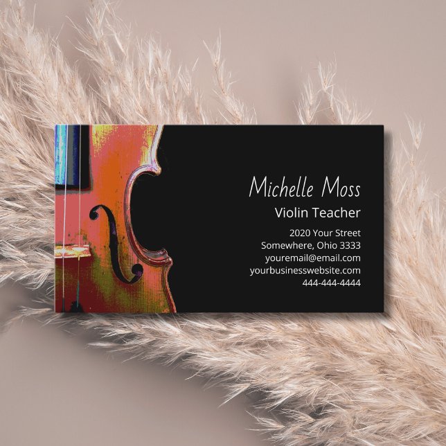 Professional Violin Teacher Musician Violinist  Visitenkarte (Von Creator hochgeladen)