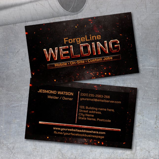 Professional Welding Services - Welder Visitenkarte (Von Creator hochgeladen)