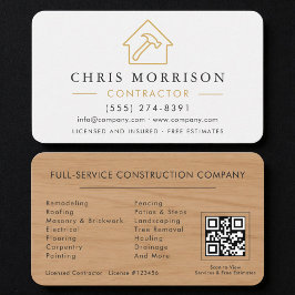 Professional White Gold Builder QR Code Visitenkarte