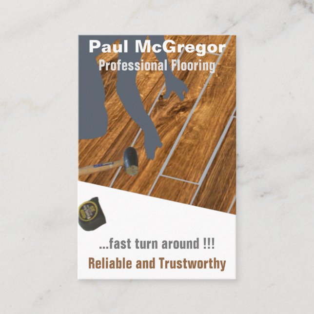 Professional Wood Laminated Flooring Business Card Visitenkarte (Vorderseite)