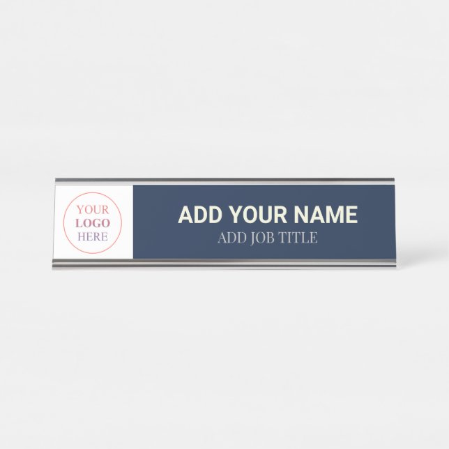 Professional Your Business Logo Here Template Schreibtischnamensplakette (Vorderseite )