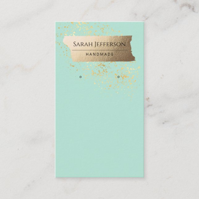 	ProfessionalFaux Gold Minimalistisch Earring Card Visitenkarte (Vorderseite)