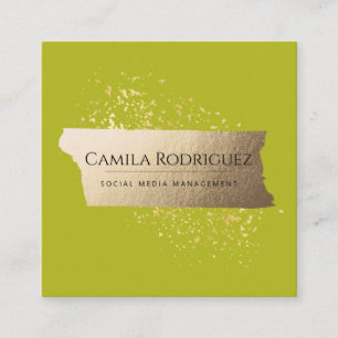	ProfessionalModern Lime Green Quadratische Visitenkarte