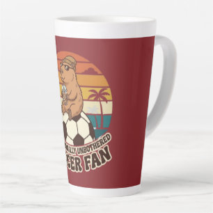 Professioneell Unbeeindruckter Capybara-Fußballfan Milchtasse