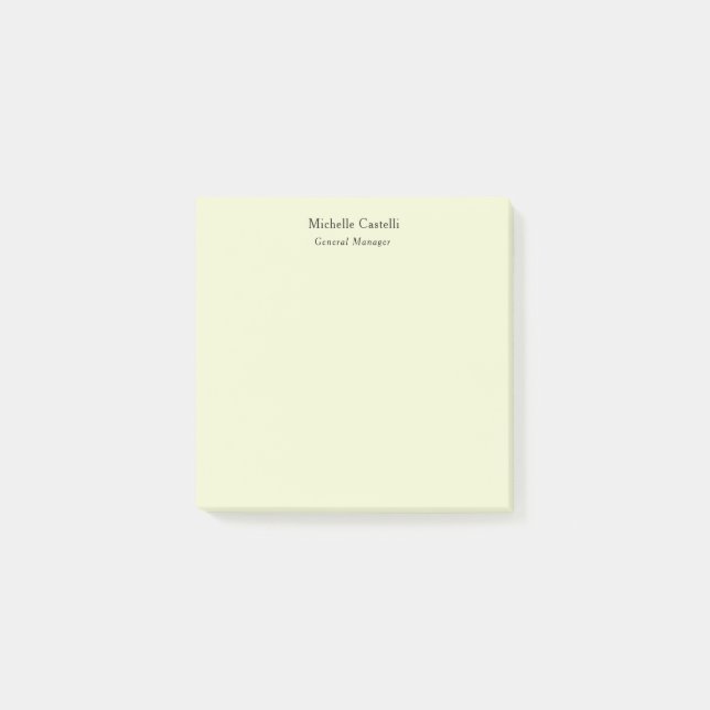 Professionell Einzigartig Klassisch Schlicht Post-it Klebezettel (Vorderseite)