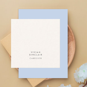 Professionell Elegant Modern Minimale Betreuerin Quadratische Visitenkarte