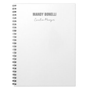 Professionell elegant modern minimalist mit Namen Notizblock
