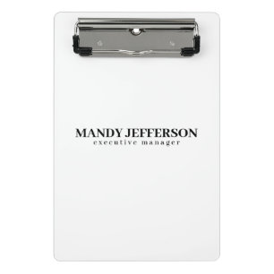 Professionell elegant modern minimalist Name hinzu Mini Klemmbrett