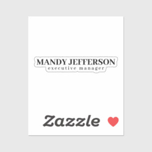 Professionell elegant modern minimalist Namen hinz Aufkleber