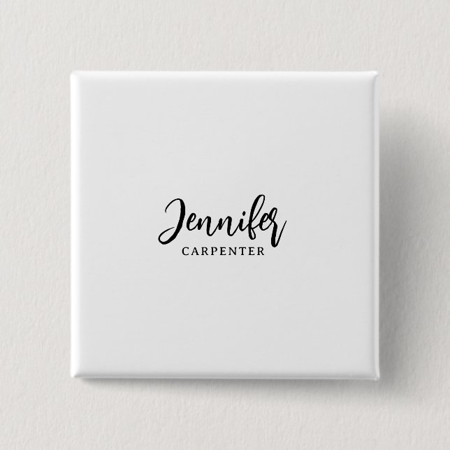 Professionell elegant modern minimalist Namen hinz Button (Vorderseite)