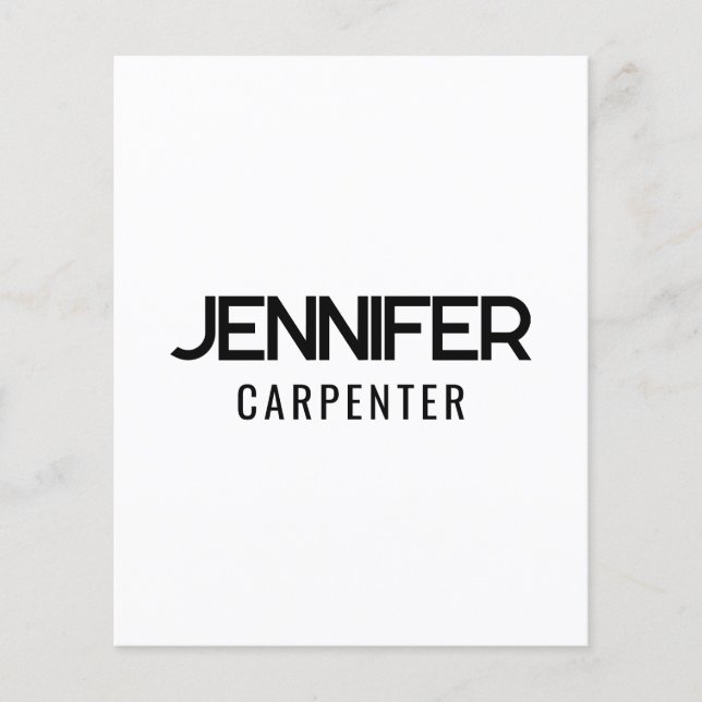 Professionell elegant modern minimalist Namen hinz Flyer (Vorne)