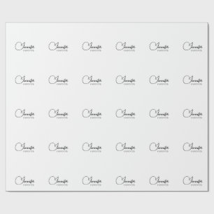 Professionell elegant modern minimalist Namen hinz Geschenkpapier