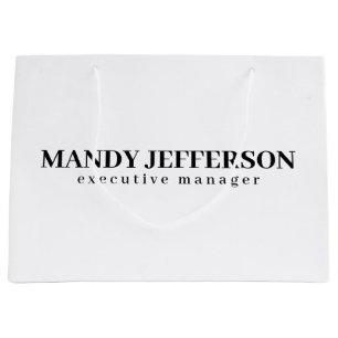 Professionell elegant modern minimalist Namen hinz Große Geschenktüte