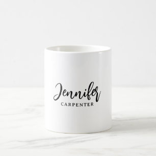 Professionell elegant modern minimalist Namen hinz Kaffeetasse