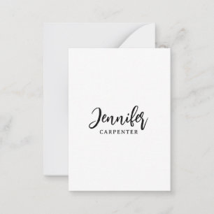 Professionell elegant modern minimalist Namen hinz Mitteilungskarte
