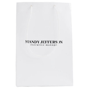 Professionell elegant modern minimalist Namen hinz Mittlere Geschenktüte