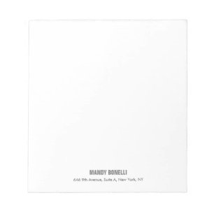 Professionell elegant modern minimalist Namen hinz Notizblock