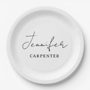 Professionell elegant modern minimalist Namen hinz Pappteller