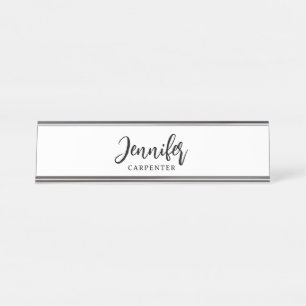 Professionell elegant modern minimalist Namen hinz Schreibtischnamensplakette