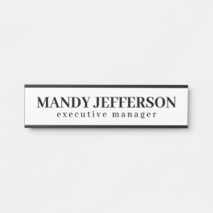 Professionell elegant modern minimalist Namen hinz Türschild