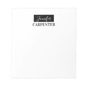 Professionell elegant modern minimalist schlicht notizblock