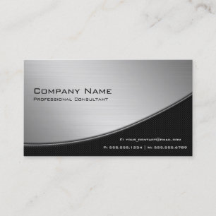 Professionell Elegant Moderne Silber Geschäft Visitenkarte