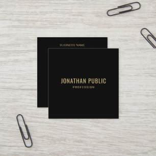 Professionell Elegante Gold-Texte Erstellen Sie Ih Quadratische Visitenkarte