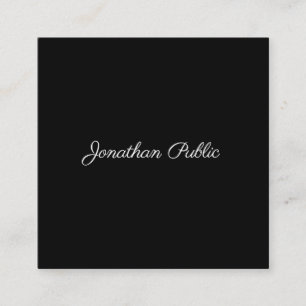 Professionell Elegante Handschrift Moderne Quadratische Visitenkarte