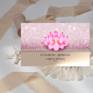 Professionell elegante Lotus-Glitter-Bokeh Visitenkarte