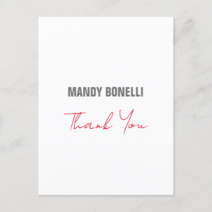 Professionell elegante moderne minimalistisch dank postkarte