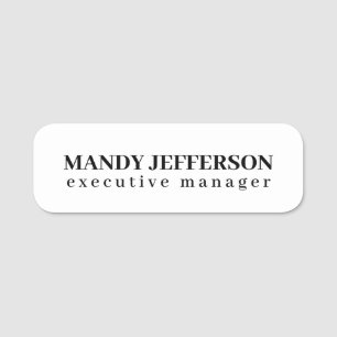 Professionell elegante moderne minimalistische Füg Namensschild