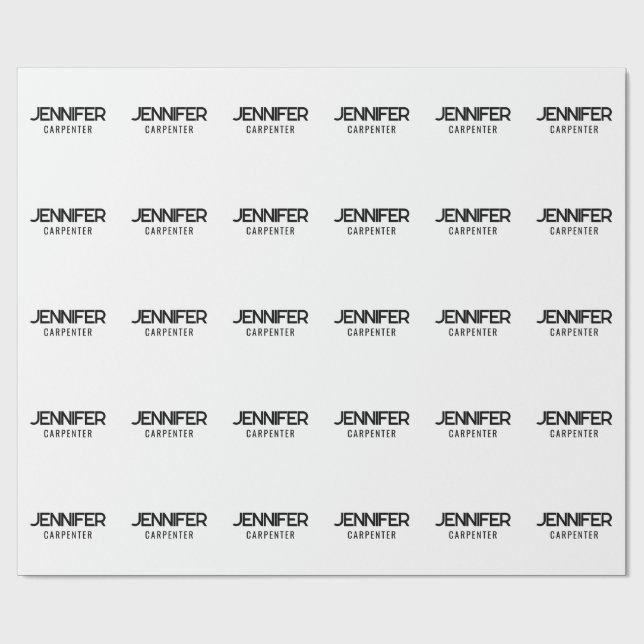 Professionell elegante moderne minimalistische Hin Geschenkpapier (Flach)