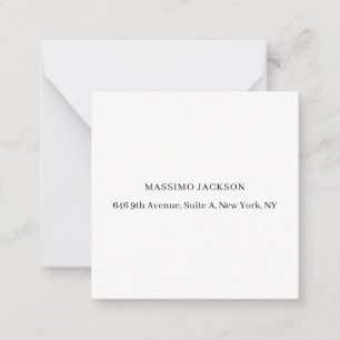 Professionell elegante moderne minimalistische Hin Mitteilungskarte