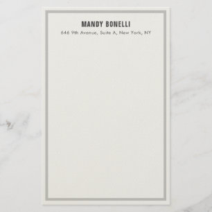 Professionell elegante moderne minimalistische Nam Briefpapier