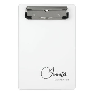 Professionell elegante moderne minimalistische Nam Mini Klemmbrett