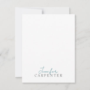 Professionell elegante moderne minimalistische Sch Mitteilungskarte
