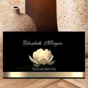 Professionell eleganter goldener Lotus, Yoga Schwa Visitenkarte