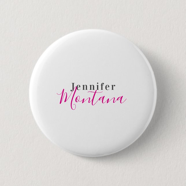 Professionell eleganter moderner minimalistischer  button (Vorderseite)