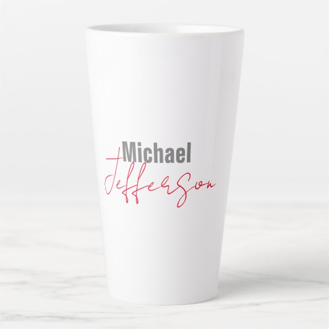 Professionell eleganter moderner minimalistischer  milchtasse (Vorderseite)