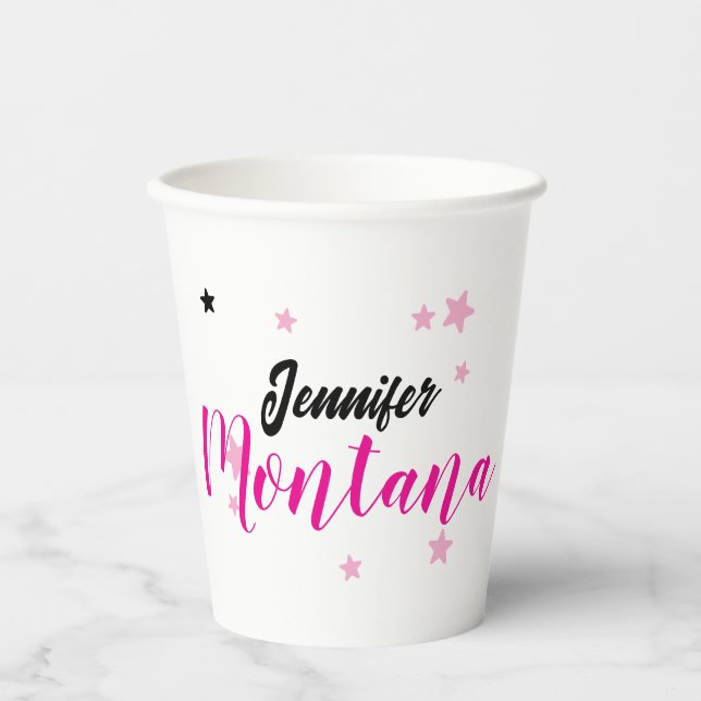 Professionell eleganter moderner minimalistischer  pappbecher (Vorderseite)