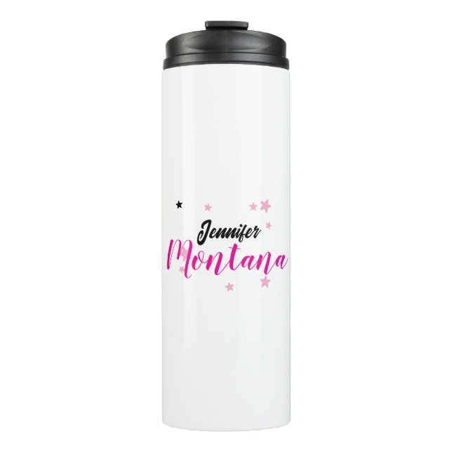 Professionell eleganter moderner minimalistischer  thermosbecher (Vorderseite)