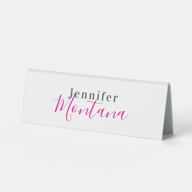 Professionell eleganter moderner minimalistischer  tischaufsteller  (Vorderseite)