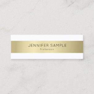 Professionell Elegantes Gold Aussehen Einfach Schl Mini Visitenkarte