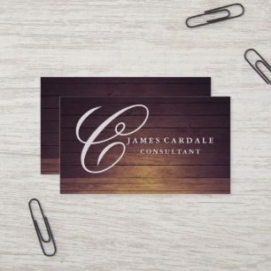 Professionell Elegantes Modernes Braunholz-Lap Visitenkarte