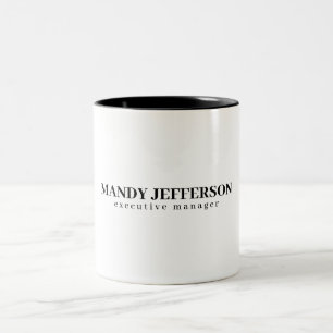 Professionell elegantes modernes minimalistisches  zweifarbige tasse