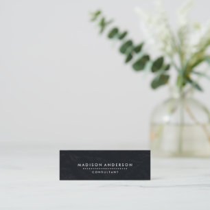 Professionell Elegantes Modernes Schwarzes Tafel-D Mini Visitenkarte