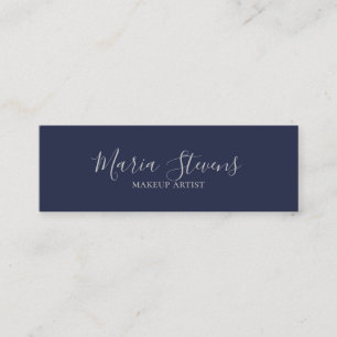 Professionell Elegantes Navy Blau Mini Visitenkarte