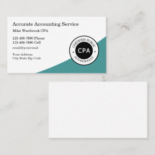 Professionell gestalteter CPA-Buchhalter Visitenkarte