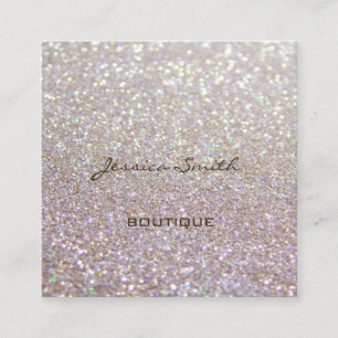 Professionell glamourös elegante Glitterie Quadratische Visitenkarte